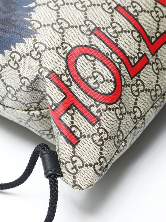 Gucci GG Supreme Drawstring Wolf Backpack main image 7